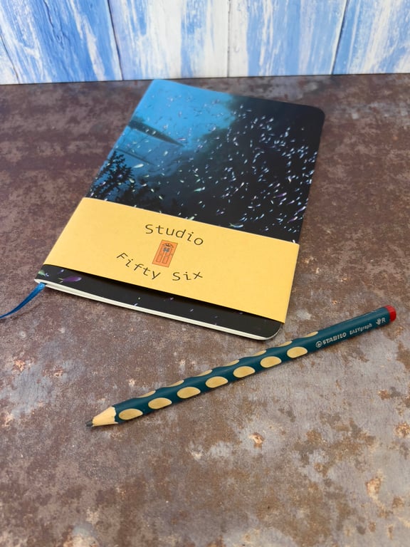 Notebook, Marine themed, A5 (ish), made from up-cycled and recycled materials.