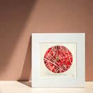 Sports Stadium Hand Painted Mini-Map 6x6 mounted custom made