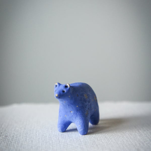 Small Starry Bear Handmade Sculpture