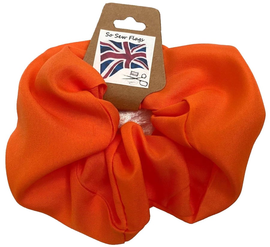 Plain Orange Flag Hair Scrunchie Scrunchies Accessory Ties Elastic