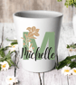 Personalised Green Initial Plant Pot -Succulent Cactus Flower Pot  - Image 3