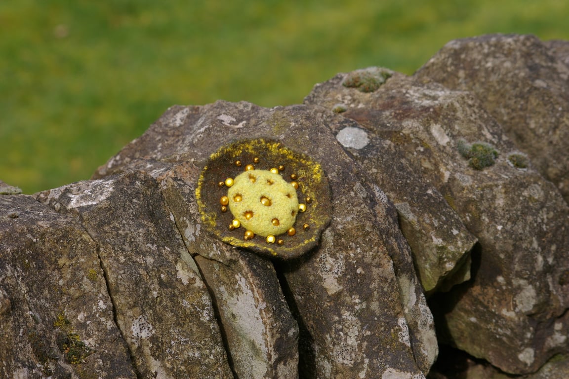 Handmade Felted Wool Brooch