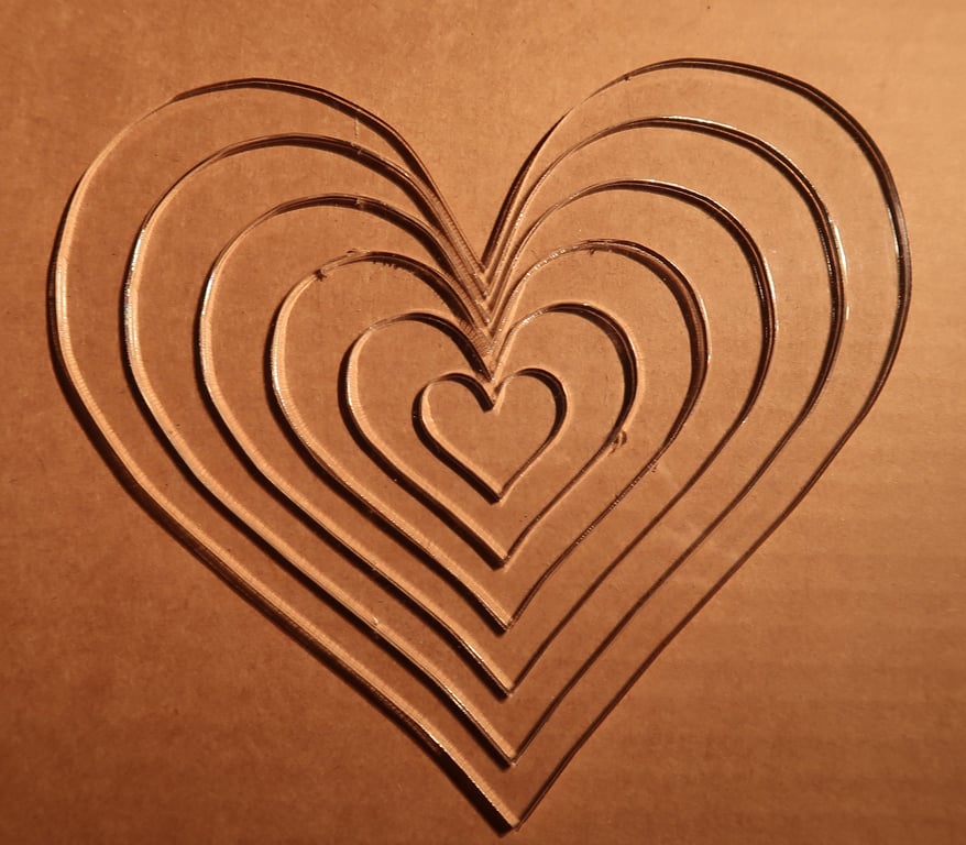 Heart shaped stencil, template, 4mm acrylic, crafts, drawing, decorating,