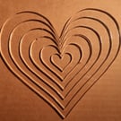 Heart shaped stencil, template, 4mm acrylic, crafts, drawing, decorating,