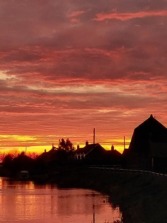 A4 Print Sunrise In Norfolk Fens March 2026