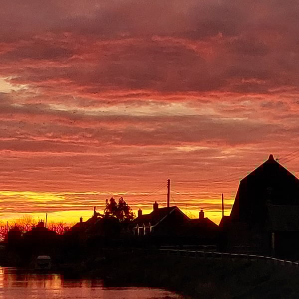 A4 Print Sunrise In Norfolk Fens March 2026