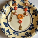 Orange shell necklace 