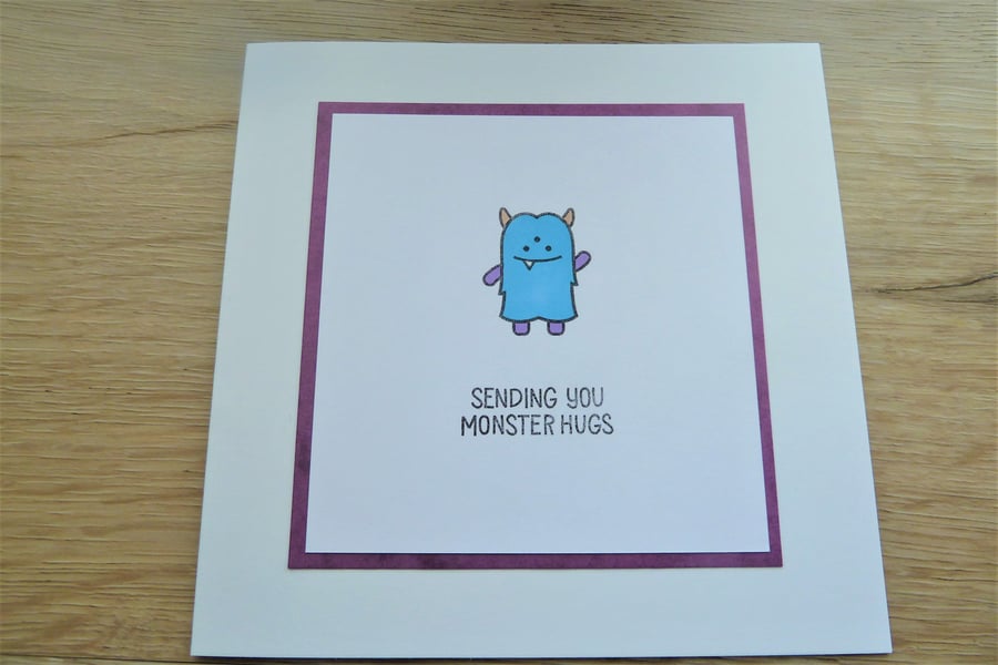 blue monster card