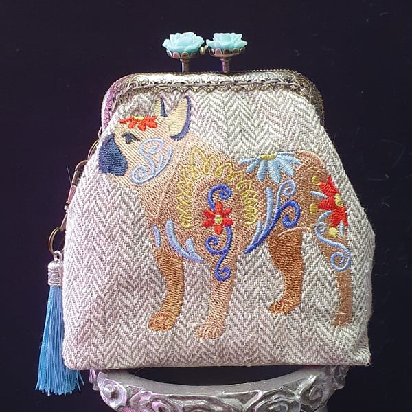 Pug Flower Power Coin Purse 