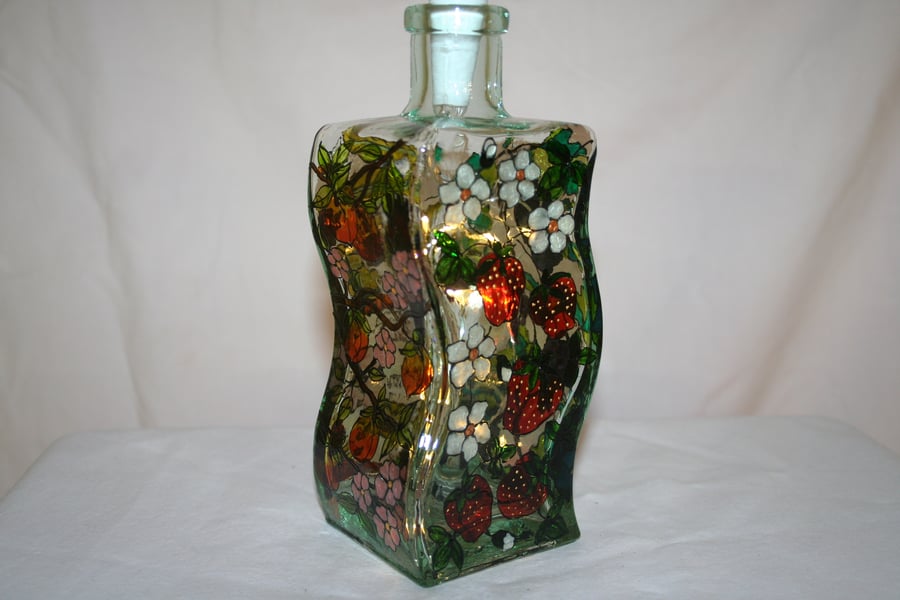 Fruit of the Earth - Handpainted Bottle Light