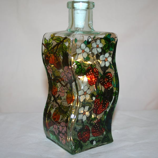 Fruit of the Earth - Handpainted Bottle Light