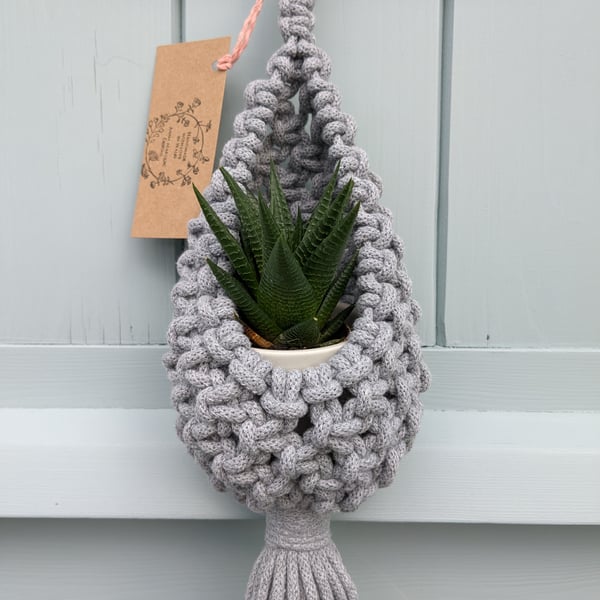  Eco Cotton Macramé Hanging Basket Plant Pot Holder