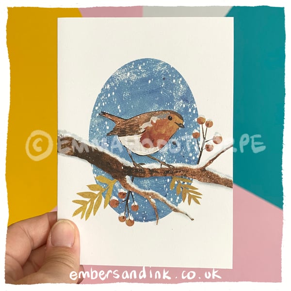 Robin Christmas Greeting Card