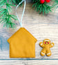 Ginger in a Gingerbread House Christmas Hanging Decorations Personalised Gift - Image 3