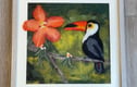 wool felted painting