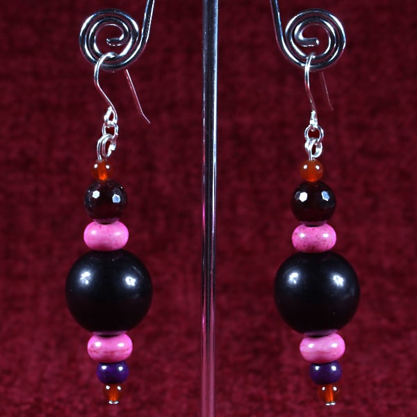 Midnight Pink Earrings,