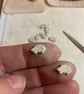 Tiny silver hedgehog studs - jewellery for nature lovers, British wildlife - Image 4