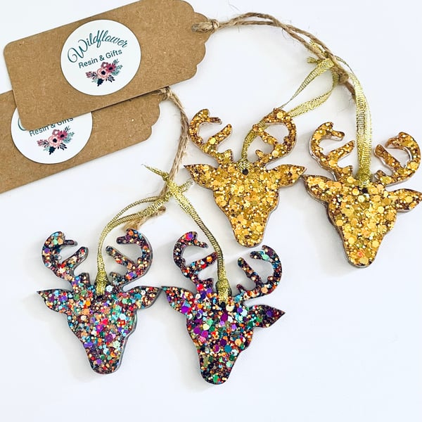 Glittery Christmas decorations, silver Christmas decor, tree decorations