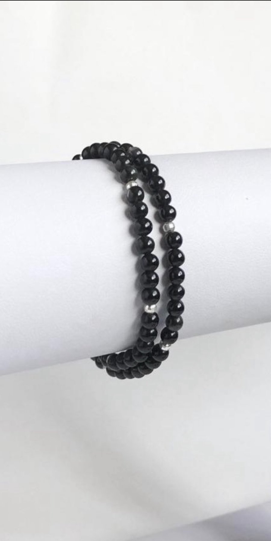 Black Obsidian Wrap Bracelet Choker