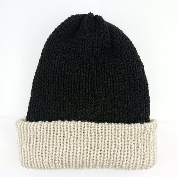 Beanie Hat - Adult Reversible Beanie Hat Double Layered For Extra Warmth.