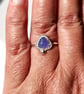 Silver Ring Tanzanite Adjustable Jewellery Gift Recycled Sterling .925 - Image 1
