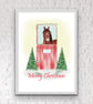 Personalised Christmas Print with HorsePony ,Seasonal prints, Horse decorations - Image 3