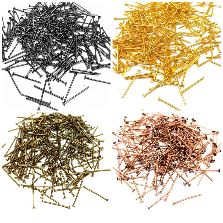 100pcs 16mm Short Metal Head Pin, DIY Jewellery Findings