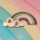 LGBTQ Pride Flag Asexual Rainbow Pin Badge Brooch