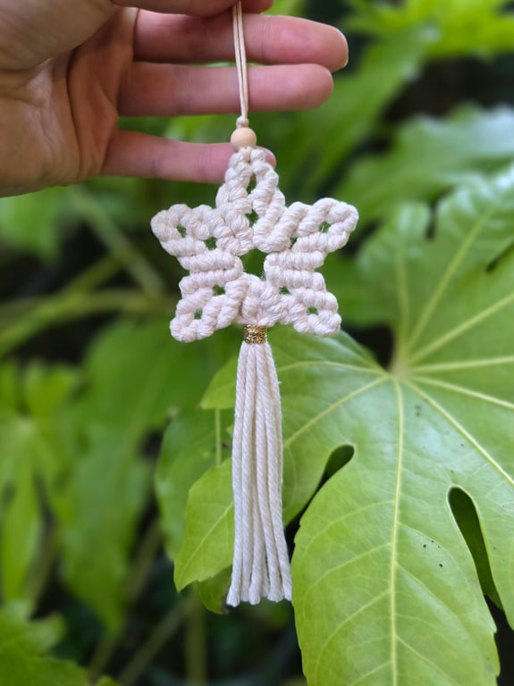 Macrame Star Christmas Decorations  - Christmas Tree Ornament