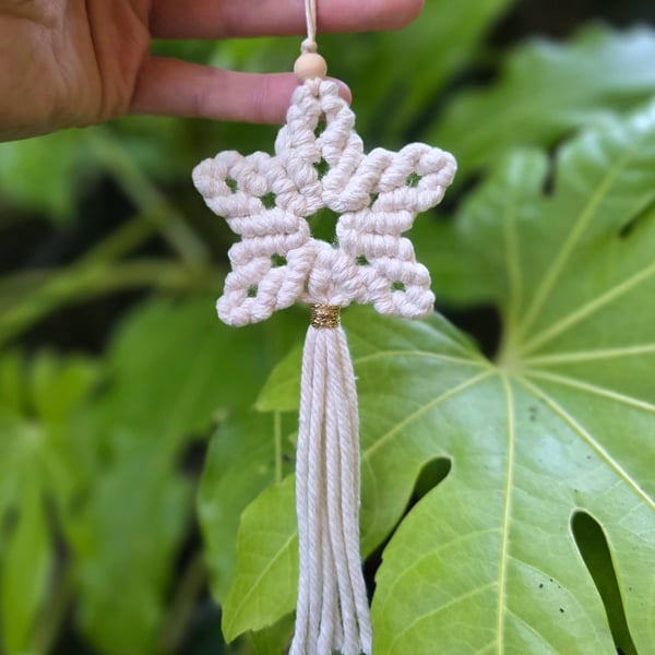 Macrame Star Christmas Decorations  - Christmas Tree Ornament