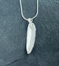 Silver sage leaf pendant necklace - Image 4