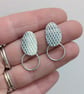 Textured sterling silver earrings  - Image 2