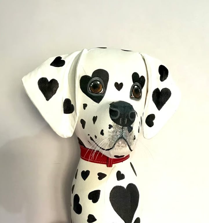Heart Dalmatian Doorstop 