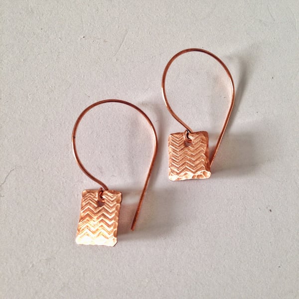 Zigzag Copper earrings 