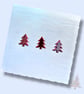 Christmas cards, pack of 2 with green and red trees on a shiny card  - Image 3