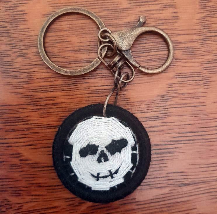 Halloween Skull Keyring Bag Charm