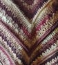 Nordic Queen Crochet Poncho, Cowl Neck V-Stitch Chevron Wrap - Image 4