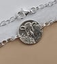 Cow Engraved Sterling Silver Coin Bracelet - Image 4