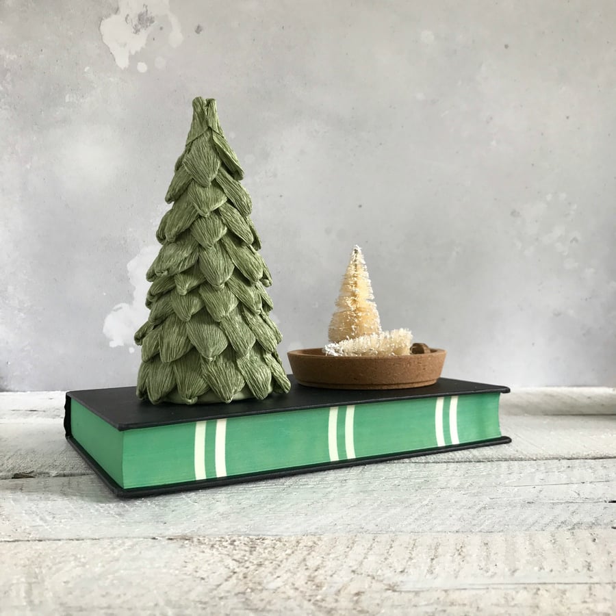 Hand made crepe paper Christmas Tree