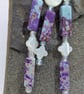 Artisan Purple Sediment Jasper & Mother of Pearl Multi-Strand Chandelier  - Image 2