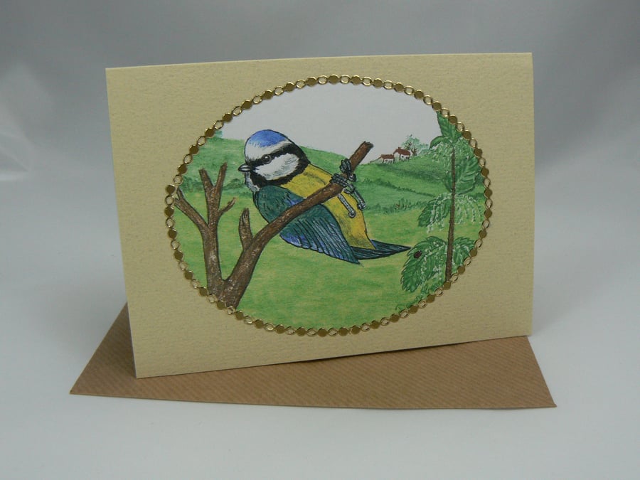 Blue tit card (any occasion)