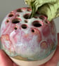 Handmade flower frog, Ikebana vase for fresh or dried flowers, pink vase  - Image 2