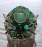 Moonstone & Green Aventurine Spider Sculpture – Gothic Witchy altar décor  - Image 1