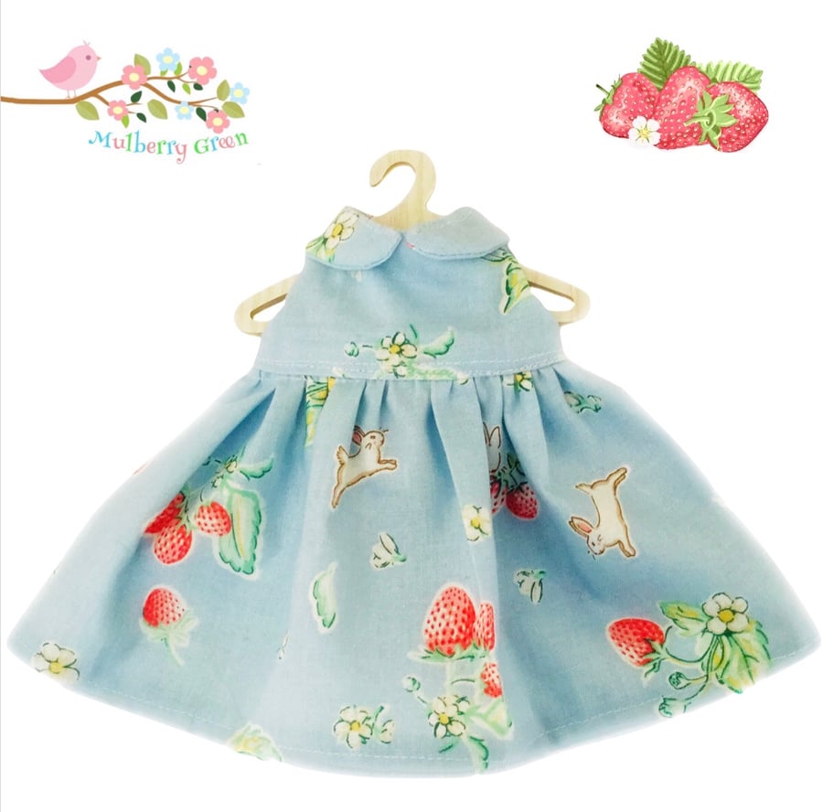 Bunnies in the Strawberries Dress - Folksy