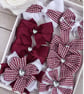 Sophia's Handmade 8-Piece School Sets- Burgundy  & White - Image 2
