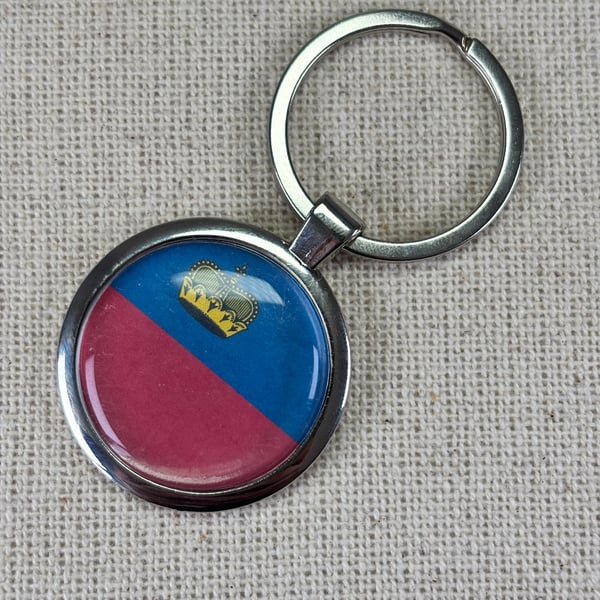 Liechtenstein Flag Keyring