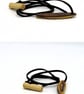 Hand Carved Lozenge shaped 2 tone wood necklace: SKU-N17 - Image 4