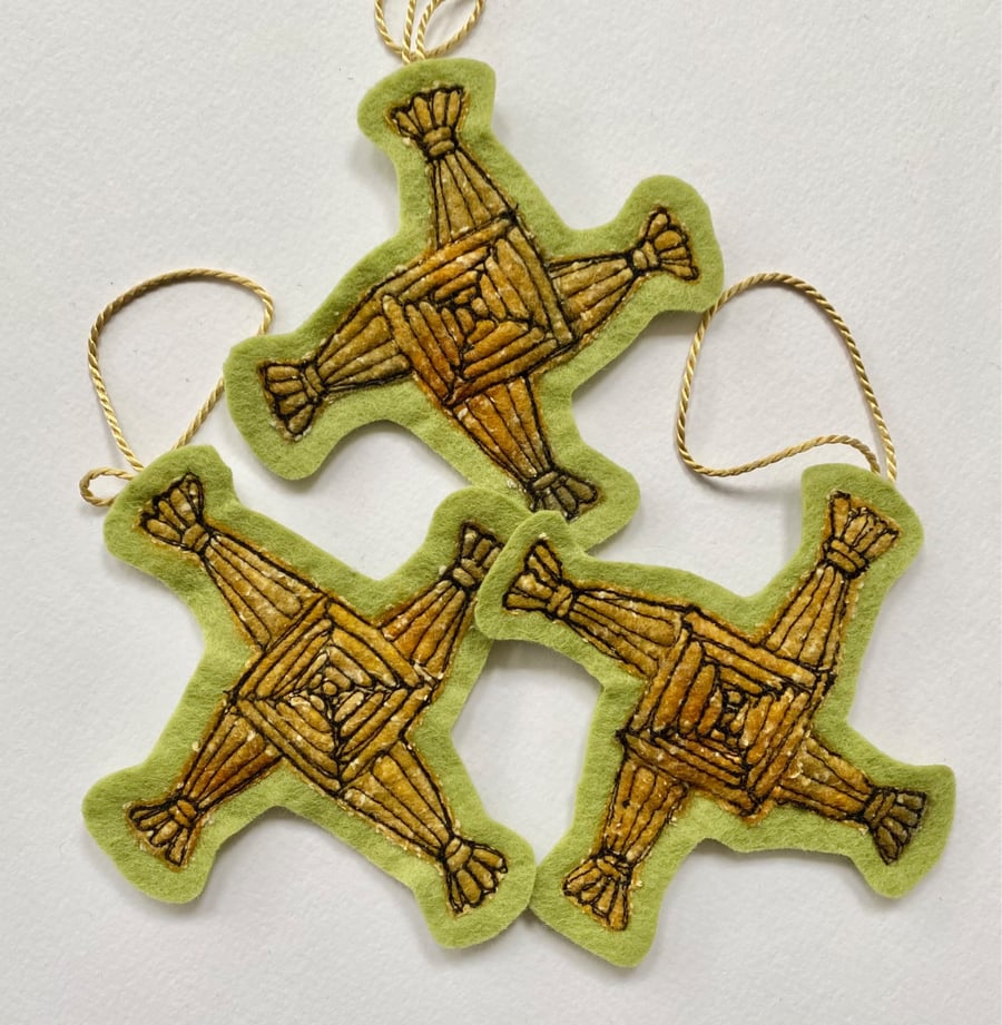 Brigids cross. Imbolc. Home decoration. 