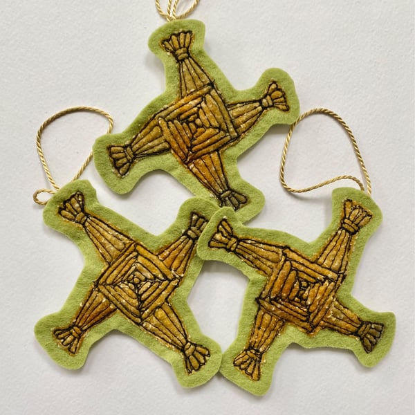 Brigids cross. Imbolc. Home decoration. 