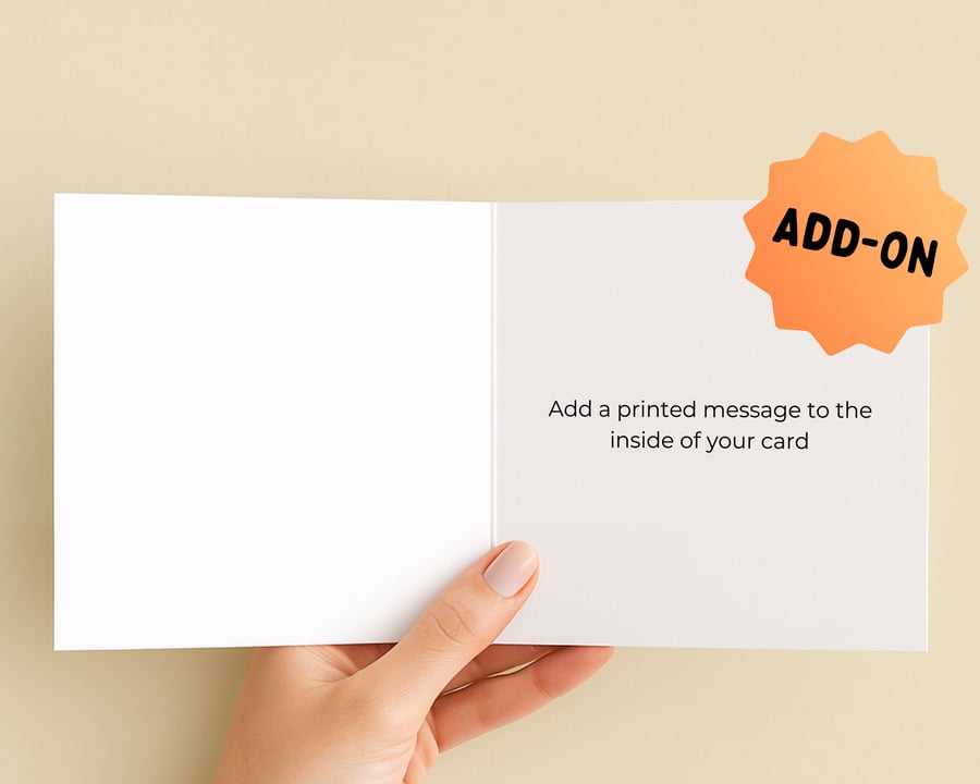 ADD ON Personalised Message Printing Service